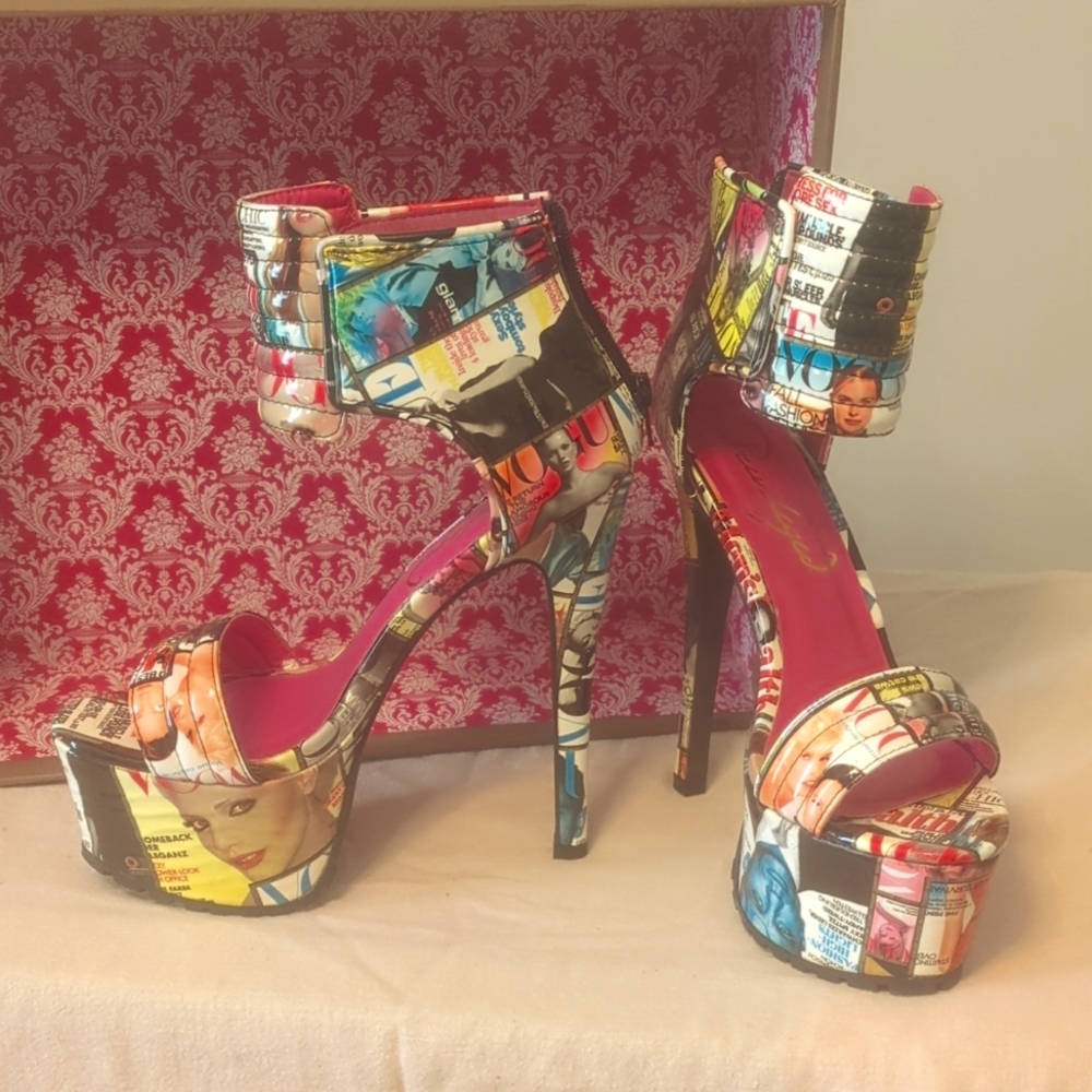 7.5 Gorgeous Platform Heels Magazine Covers Mint Condition